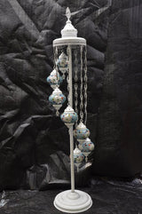Staande Lamp Merkloos - Turkse - Mozaïek - Blauw - 7 Bollen