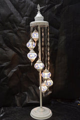 Staande Lamp Merkloos - Turkse - Mozaïek - Blauw - 7 Bollen