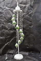 Staande Lamp Fanny Bvba - Turkse - Mozaïek - Groen - 9 Bollen