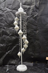 Staande Lamp Merkloos - Turkse - Mozaïek - Wit - 9 Bollen