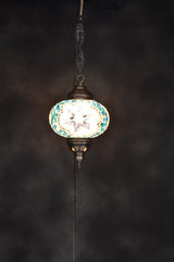 Hanglamp Halay - Oosterse - Blauw - 17cm
