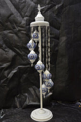 Staande Lamp Merkloos - Turkse - Mozaïek - Blauw - 7 Bollen