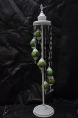 Staande Lamp Merkloos - Turkse - Mozaïek - Groen - 7 Bollen