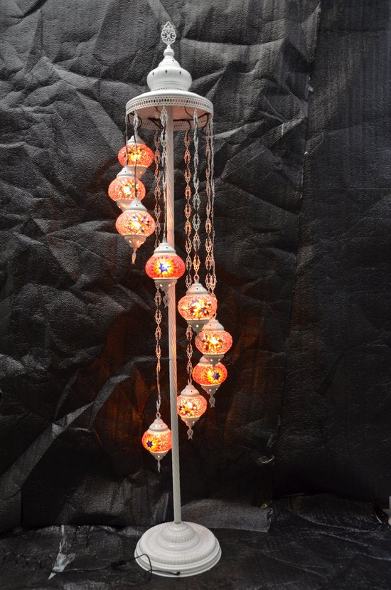 Staande Lamp Merkloos - Turkse - Mozaïek - Multicolour - 9 Bollen