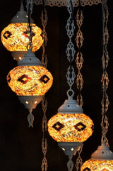 Hanglamp Halay - Oosterse - Glas - Wit - 7 Bollen