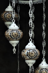 Hanglamp De Max - Turkse - Mozaïek - Bruin - 7 Bollen