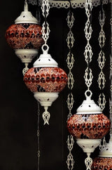 Hanglamp De Max - Turkse - Mozaïek - Bruin - 7 Bollen