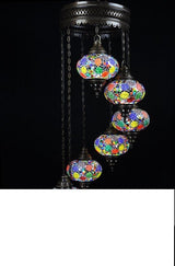 Hanglamp Merkloos - Turkse - Glas - 5 Bollen