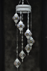 Hanglamp De Max - Turkse - Mozaïek - Bruin - 7 Bollen