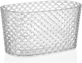 Transparante ovale Bloempot Serinova - Set van 2 Stuks - 30x17cm