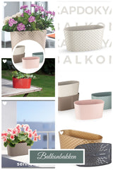 Set van 2 Bloempotten Kapadokya met Drainage 5L Goud UV De Max - 5L
