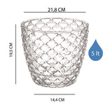 Set van 2 Bloempotten Kapadokya met Drainage 5L Goud UV De Max - 5L