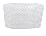 Transparante ovale Bloempot Serinova - Set van 2 Stuks - 30x17cm