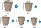 Bloempot De Max - Set van 3 Stuks - Taupe
