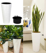 Bloempot De Max - Set van 3 Stuks - Antraciet - 80cm