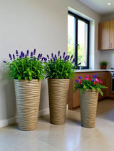 Bloempot De Max - Set van 3 Stuks - Antraciet - 80cm