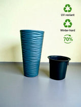 Bloempot De Max - Set van 3 Stuks - Antraciet - 80cm