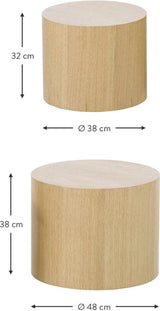 Tafel Merkloos - Set van 2 Stuks - Hout