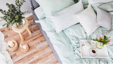 Kussensloop house of linen - Luxe - Linnen - Groen