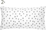 Kussensloop Jill & Jim designs - Set van 2 Stuks - Katoen - Wit - 40x80cm