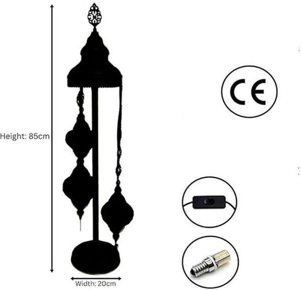 Staande Lamp Merkloos - Oosterse - Wit - 102cm
