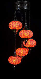 Hanglamp Merkloos - Turkse - Glas - 5 Bollen