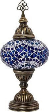 Tafellamp Merkloos - Turkse - Glas - Turquoise - 13cm