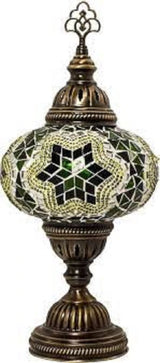 Tafellamp Merkloos - Turkse - Glas - Turquoise - 13cm