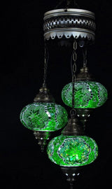 Kroonluchter Merkloos - Turkse - Glas - Multicolour - 3 Bollen