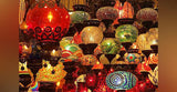 Kroonluchter Merkloos - Oosterse - Glas - Multicolour - 7 Bollen