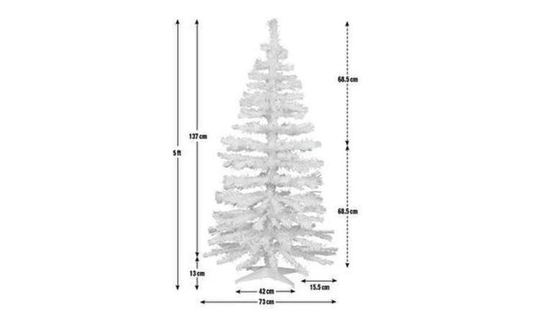 Kunstkerstboom Argos - Wit - 150x75cm