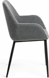 Fauteuil konna - Set van 2 Stuks - Stof - Zwart