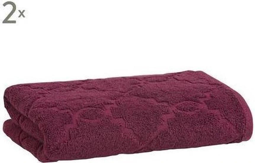 Handdoekenset Eve & Parker - Set van 2 Stuks - Luxe - Rood - 50x100m