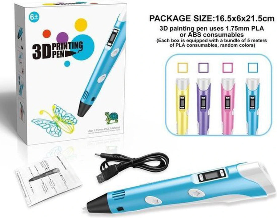 3D-pen Merkloos - 3D Knutselpakket met LCD Scherm