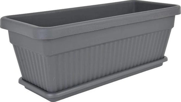 Plantenbak Serinova - Kunststof - Antraciet - 75x30cm - 42L