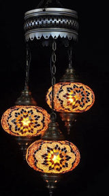 Hanglamp Merkloos - Turkse - Glas - Bruin - 3 Bollen