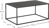 Tafel Merkloos - Zwart - 90x60x60cm