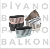 Plantenbak Serinova - Set van 2 Stuks - Antraciet - 51x15cm - 8L