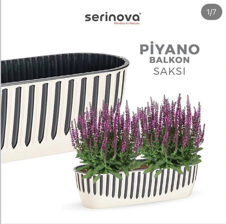 Plantenbak Serinova - Antraciet - 51cm - 8L