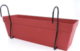 Plantenbak Serinova - Set van 2 Stuks - Antraciet - 52x17cm