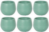 Bloempot Serinova - Set van 6 Stuks - Blauw - 10cm