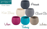 Bloempot Serinova - Set van 6 Stuks - Blauw - 10cm