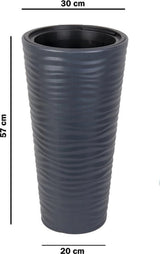 Bloempot Serinova - Antraciet - 70cm