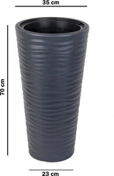 Bloempot Serinova - Antraciet - 70cm