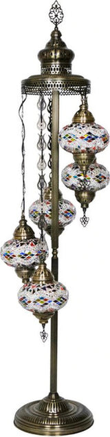Staande Lamp Halay - Turkse - Mozaïek - 5 Bollen