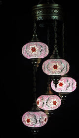 Hanglamp Merkloos - Turkse - Glas - 5 Bollen
