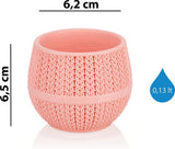 Bloempot Serinova - Set van 6 Stuks - Antraciet - 6,5cm