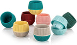 Bloempot Serinova - Set van 6 Stuks - Antraciet - 6,5cm