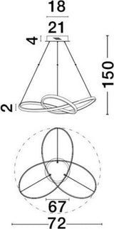 Lampenkap Nova - Wit - 72x150cm