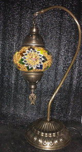Tafellamp Halay - Turkse - Glas - Bruin - 45cm